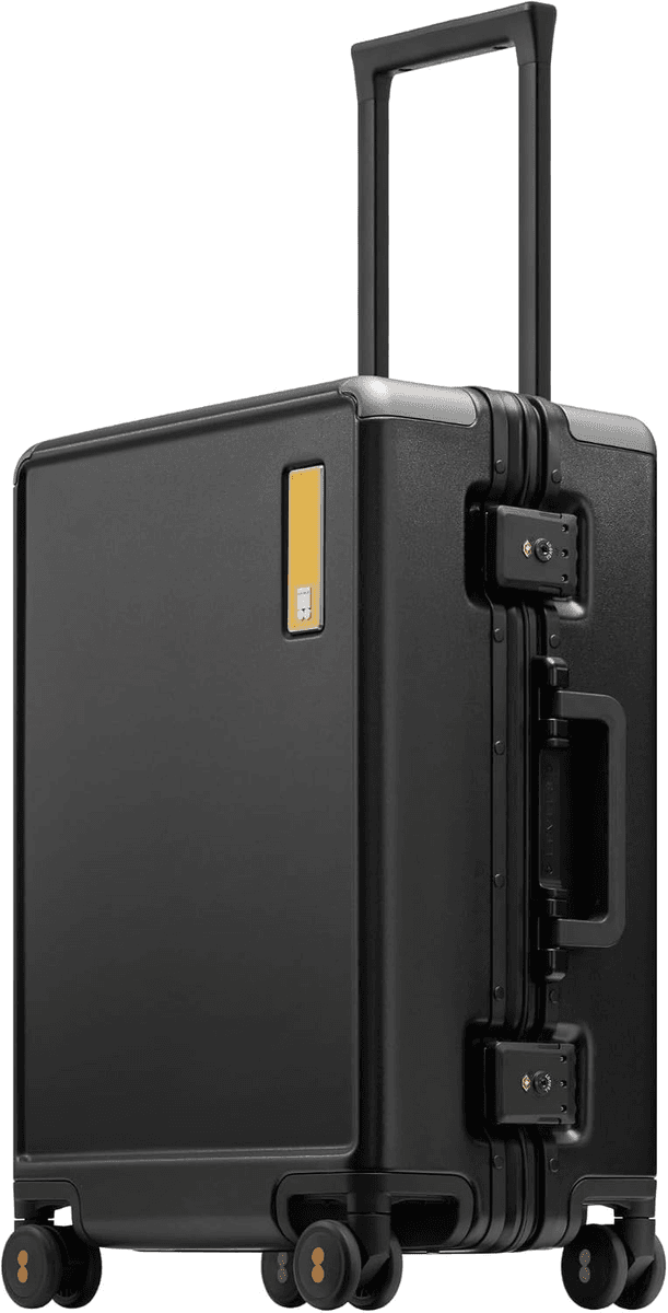 LEVEL8 Zipperless 20-Inch Carry-On Suitcase - Black