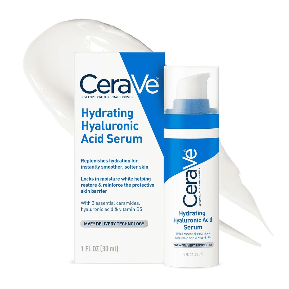 CeraVe Hydrating Hyaluronic Acid Face Serum, 1 oz