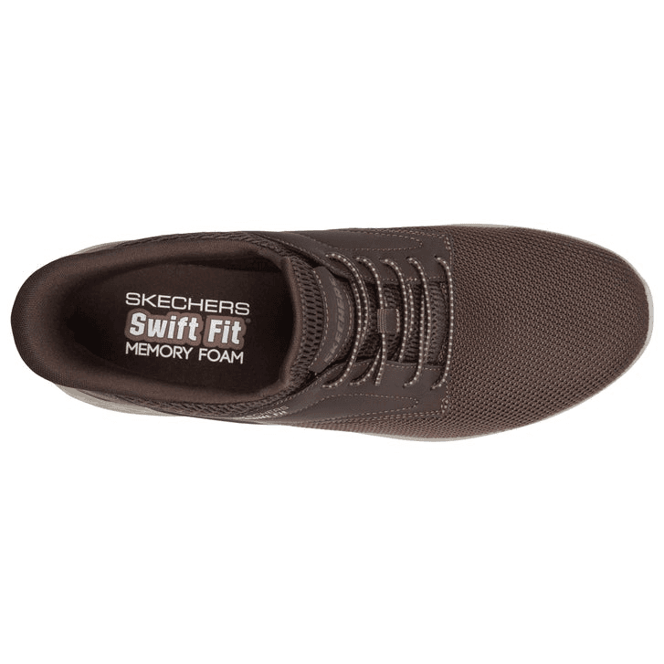 Skechers Men's Hands-Free Swift Fit Sneaker (Brown) image 4