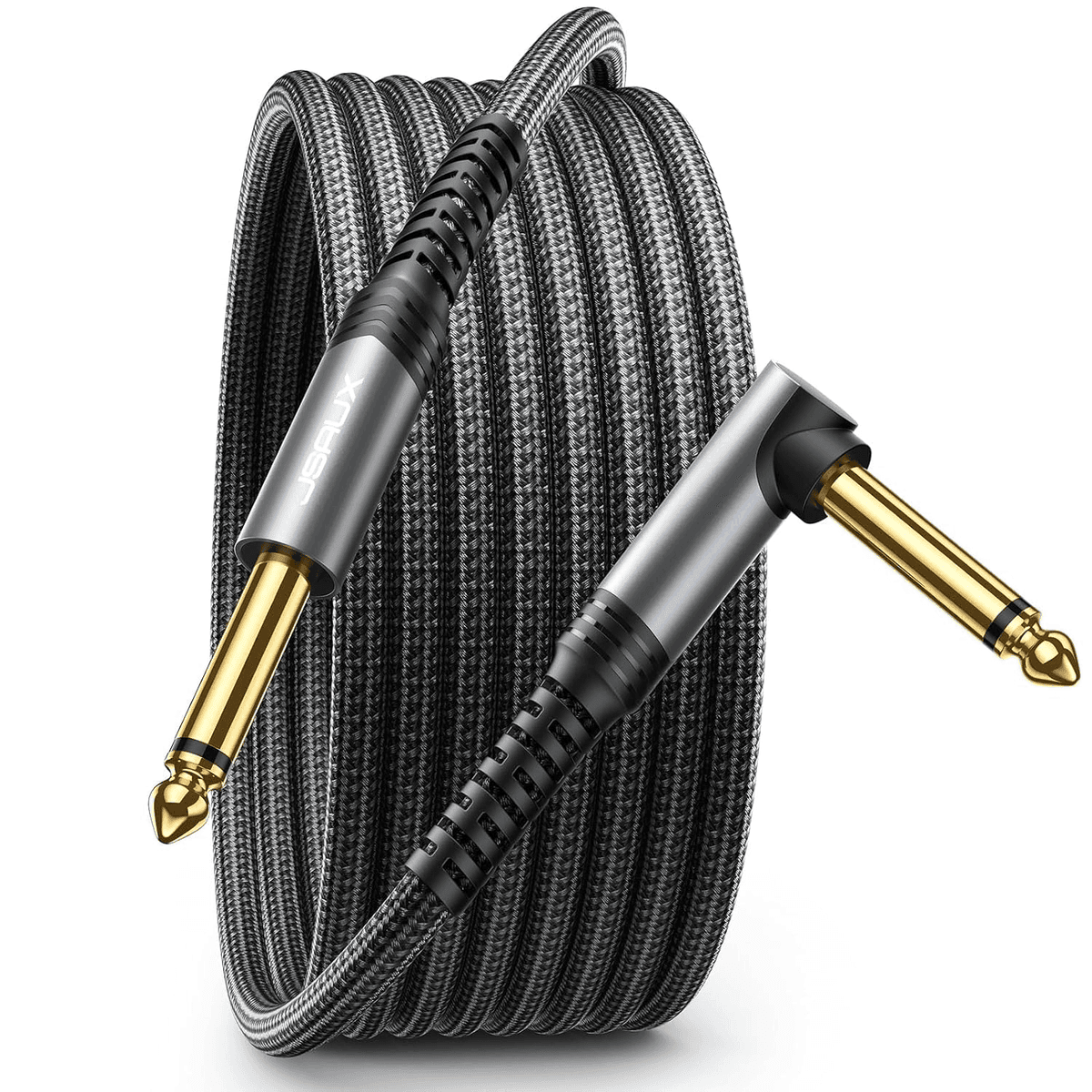 JSAUX 10-Foot Guitar Cable - Gray