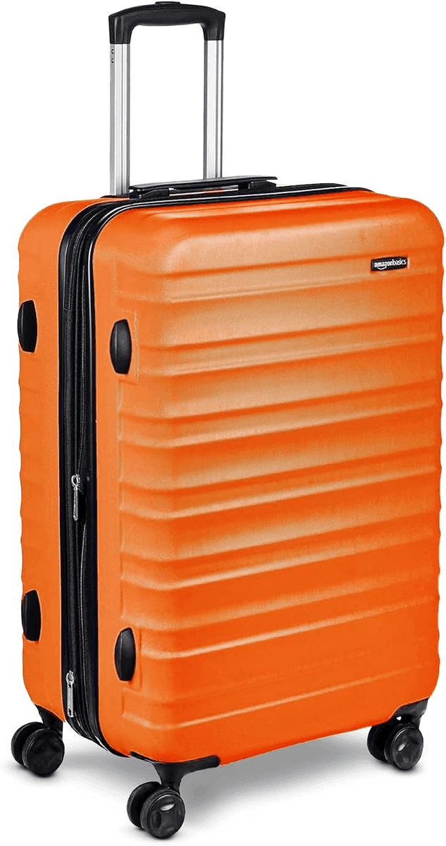 Amazon Basics 26-Inch Hardside Medium Checked Luggage (Orange)