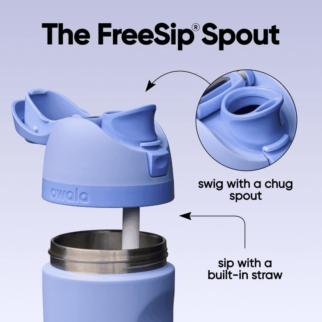 Owala FreeSip 24-Ounce Stainless Steel Water Bottle, Out of the Blue image 3