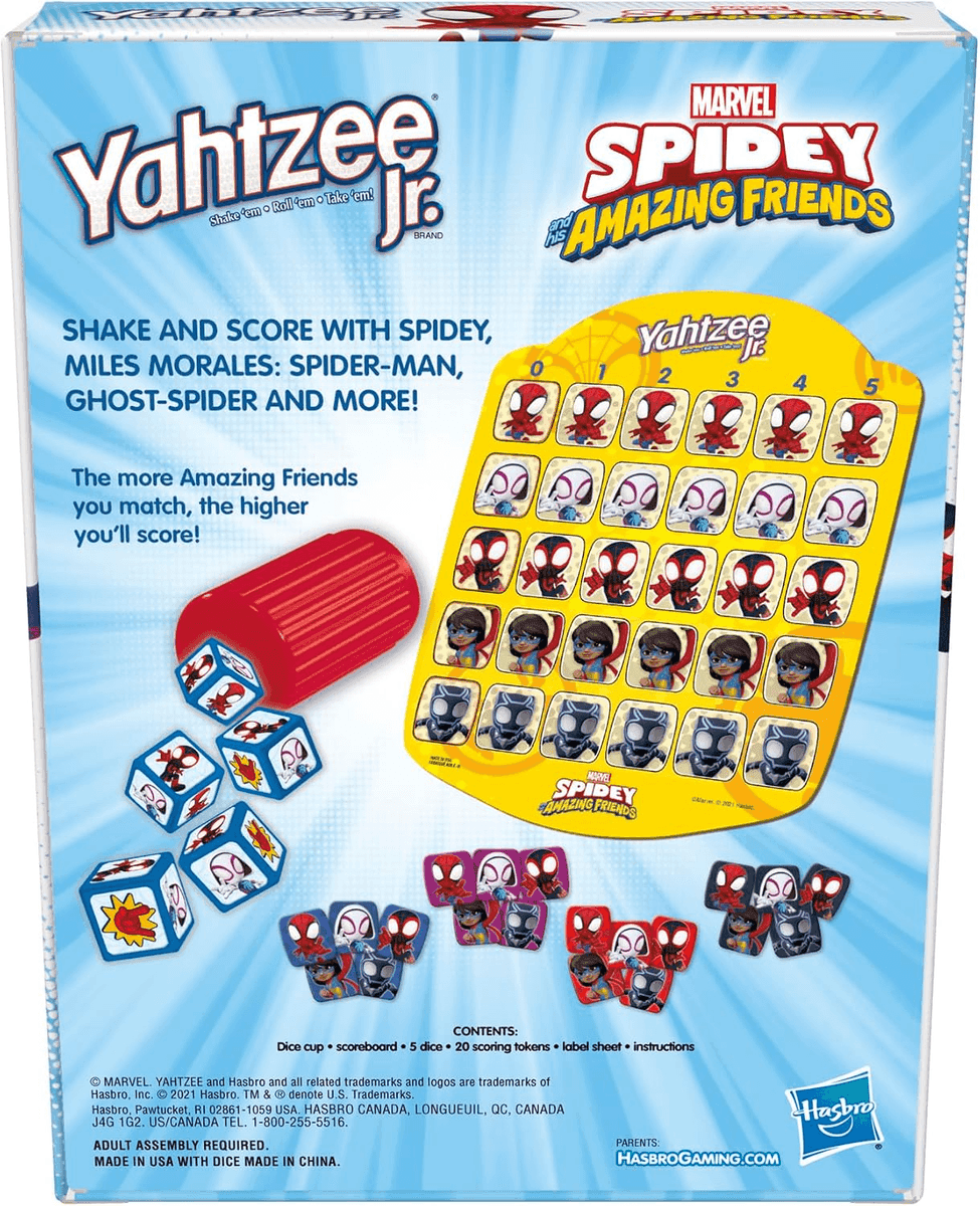 Hasbro Spidey and His Amazing Friends Yahtzee Jr. Game image 5