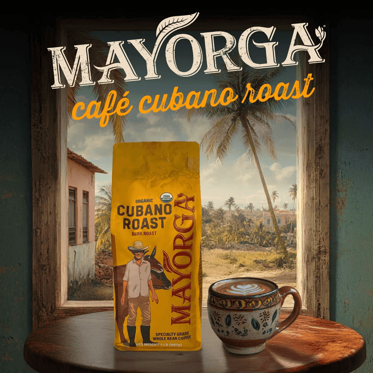 Mayorga Organic Cafe Cubano Dark Roast Whole Bean Coffee - 2 lb image 3