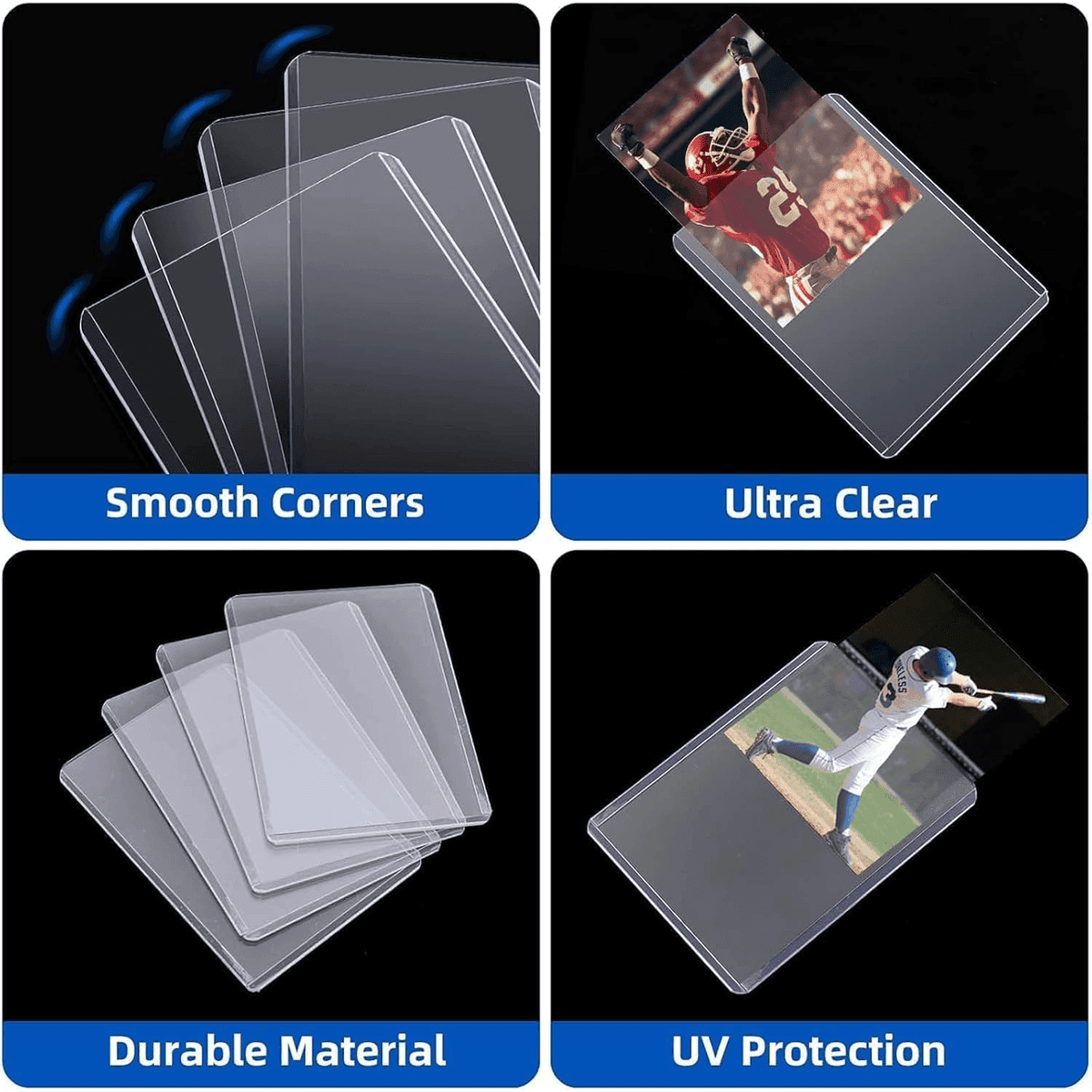 Arjiekwei 2,000-Count Hard and Soft Trading Card Sleeves image 4