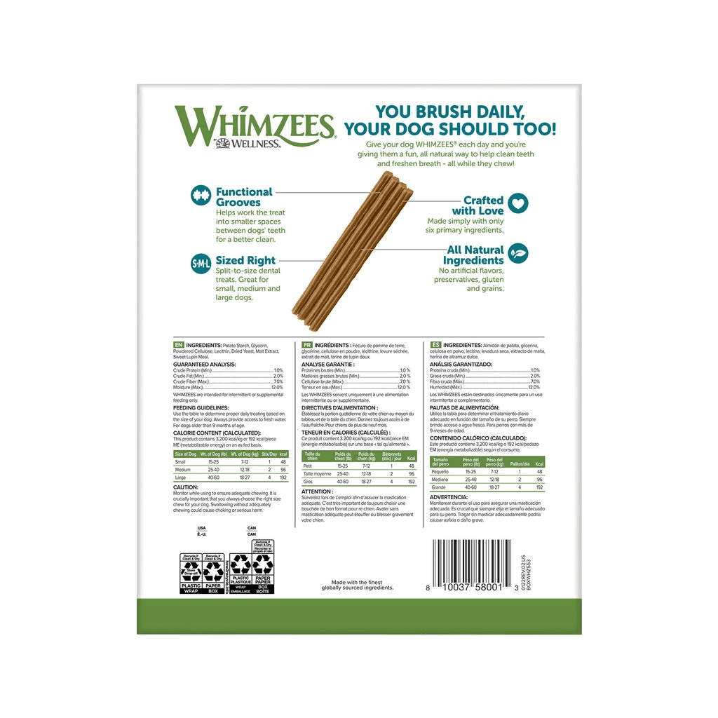 Whimzees Natural Dental Chew Sticks, 72 Count image 4