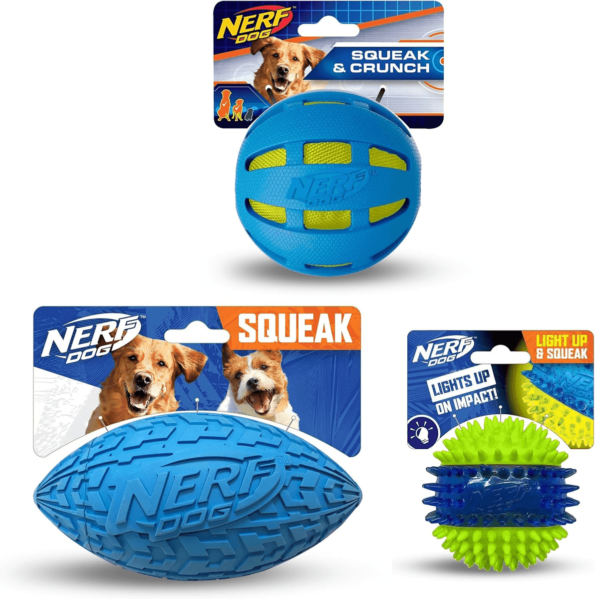 Nerf Dog 3-Piece Outdoor Fetch Toy Gift Set