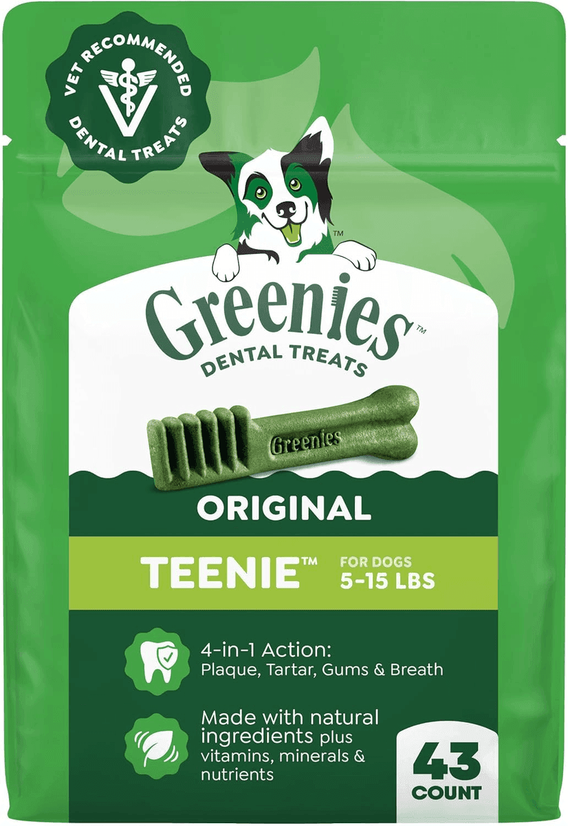 Greenies Teenie Original Dental Dog Treats, 43 Count