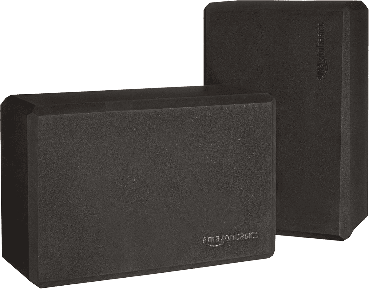 Amazon Basics Non-Slip Yoga Blocks, Set of 2 - Black
