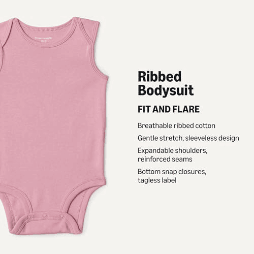 Amazon Essentials Baby Sleeveless Bodysuits 6-Pack image 2