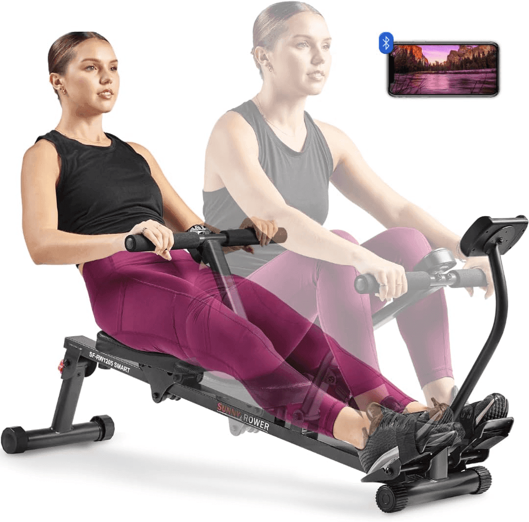 Sunny Health & Fitness Compact Smart Hydraulic Rower