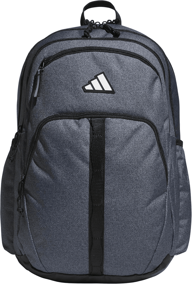 adidas Prime School Backpack 37L with 17-inch Laptop Sleeve - Twill Onix Grey/Black