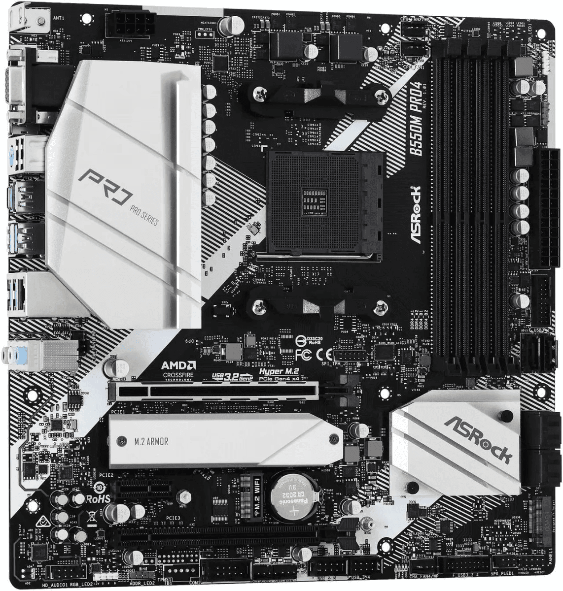 ASRock B550M PRO4 AM4 Micro ATX Motherboard image 3