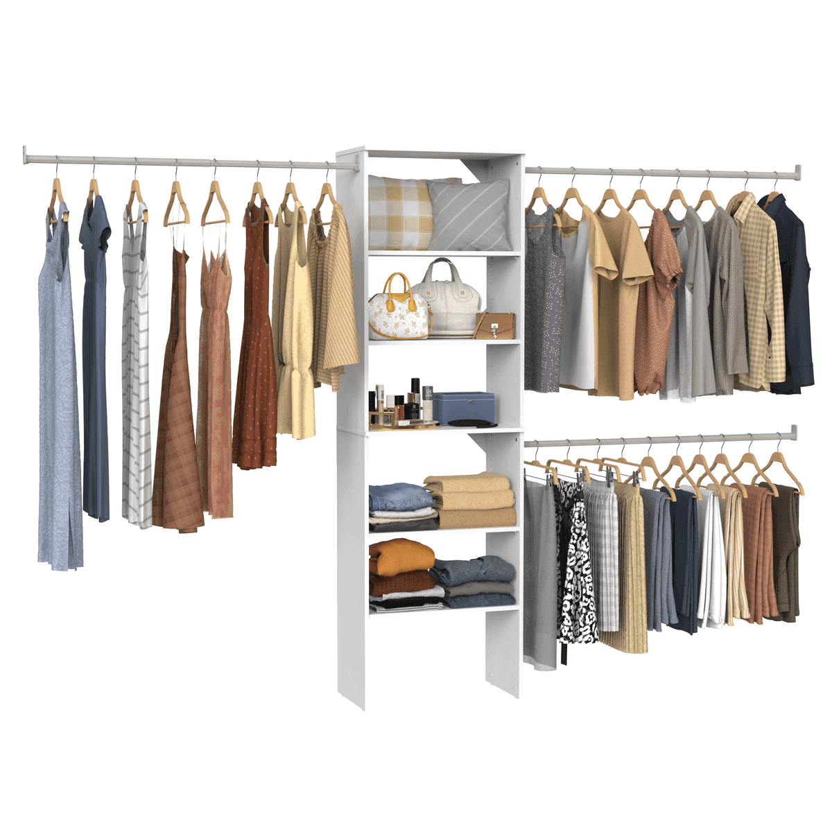 ClosetMaid BrightWood 5-ft to 10-ft White Closet System