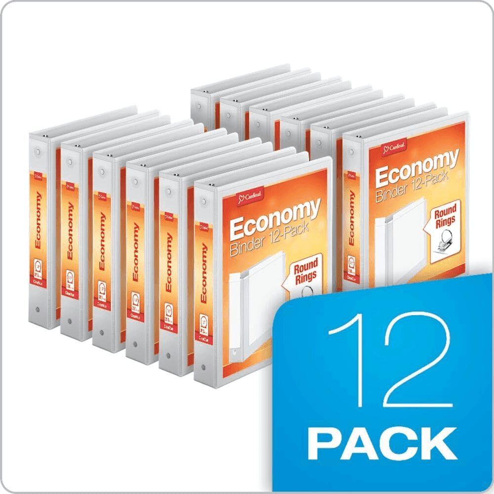 Cardinal Economy 1.5-Inch 3-Ring Binders - White, 12-Pack image 5