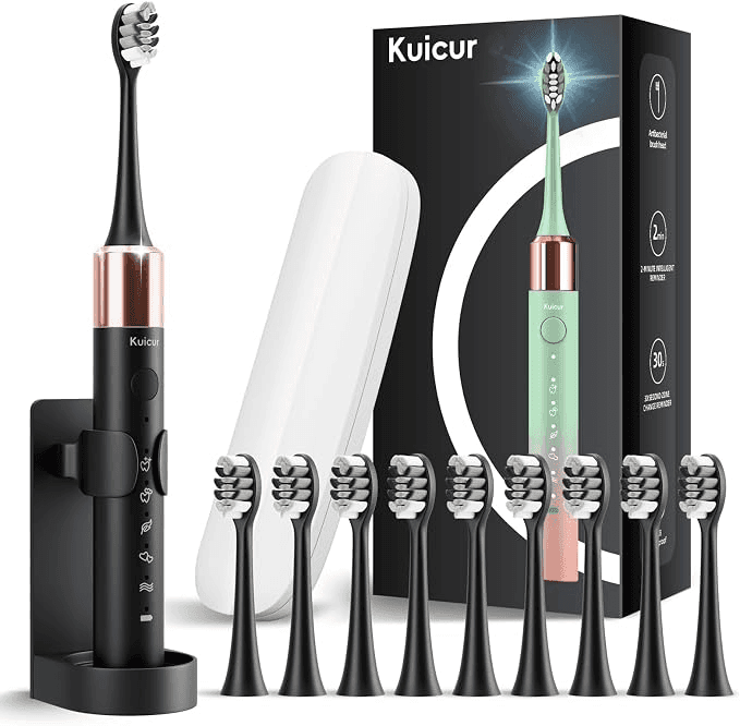 [Prime] Kuicur Sonic Electric Toothbrush with 10 Heads