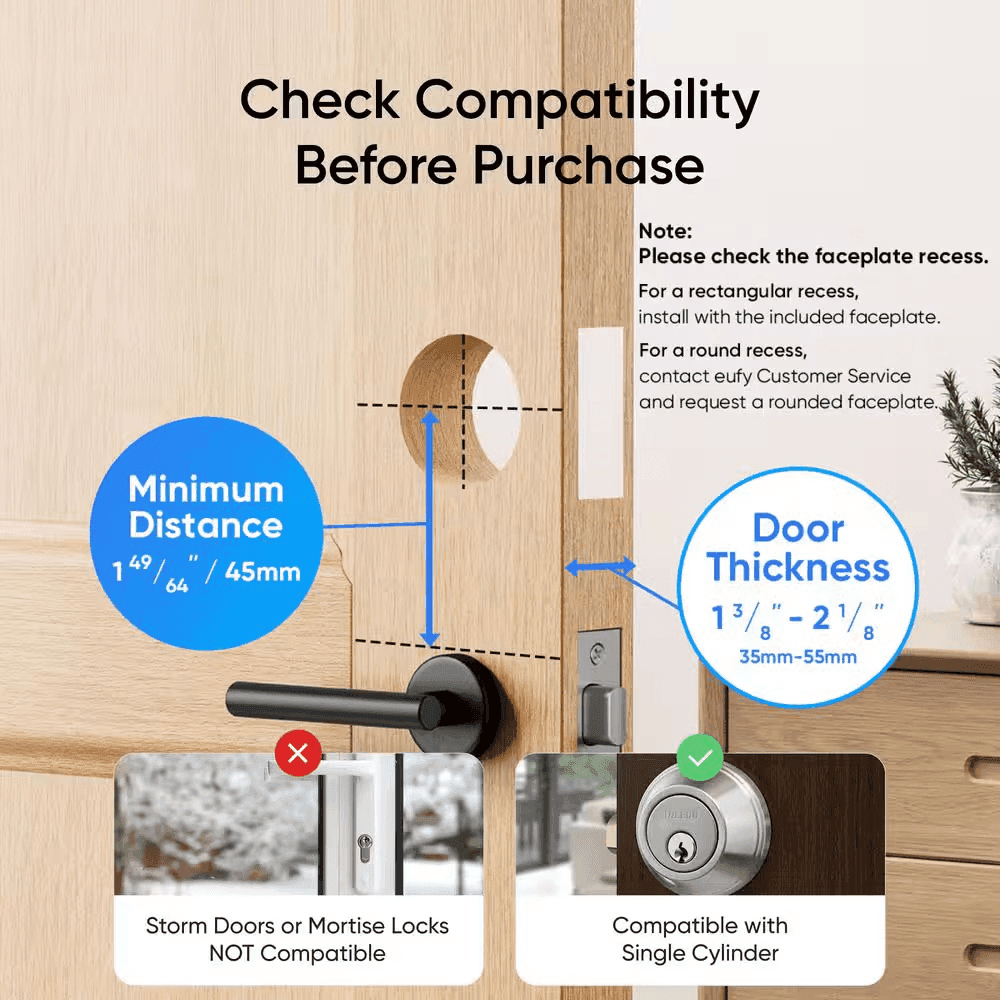 eufy E330 3-in-1 Video Smart Lock with Chime - Black image 5