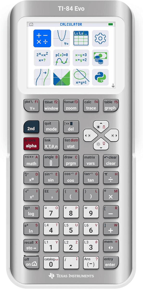 Texas Instruments TI-84 Evo Graphing Calculator - Silver