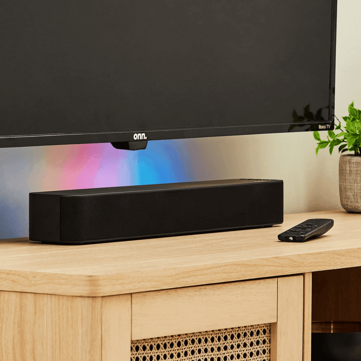 onn 20-Inch Bluetooth 2.1-Channel Soundbar with LED Lighting image 3