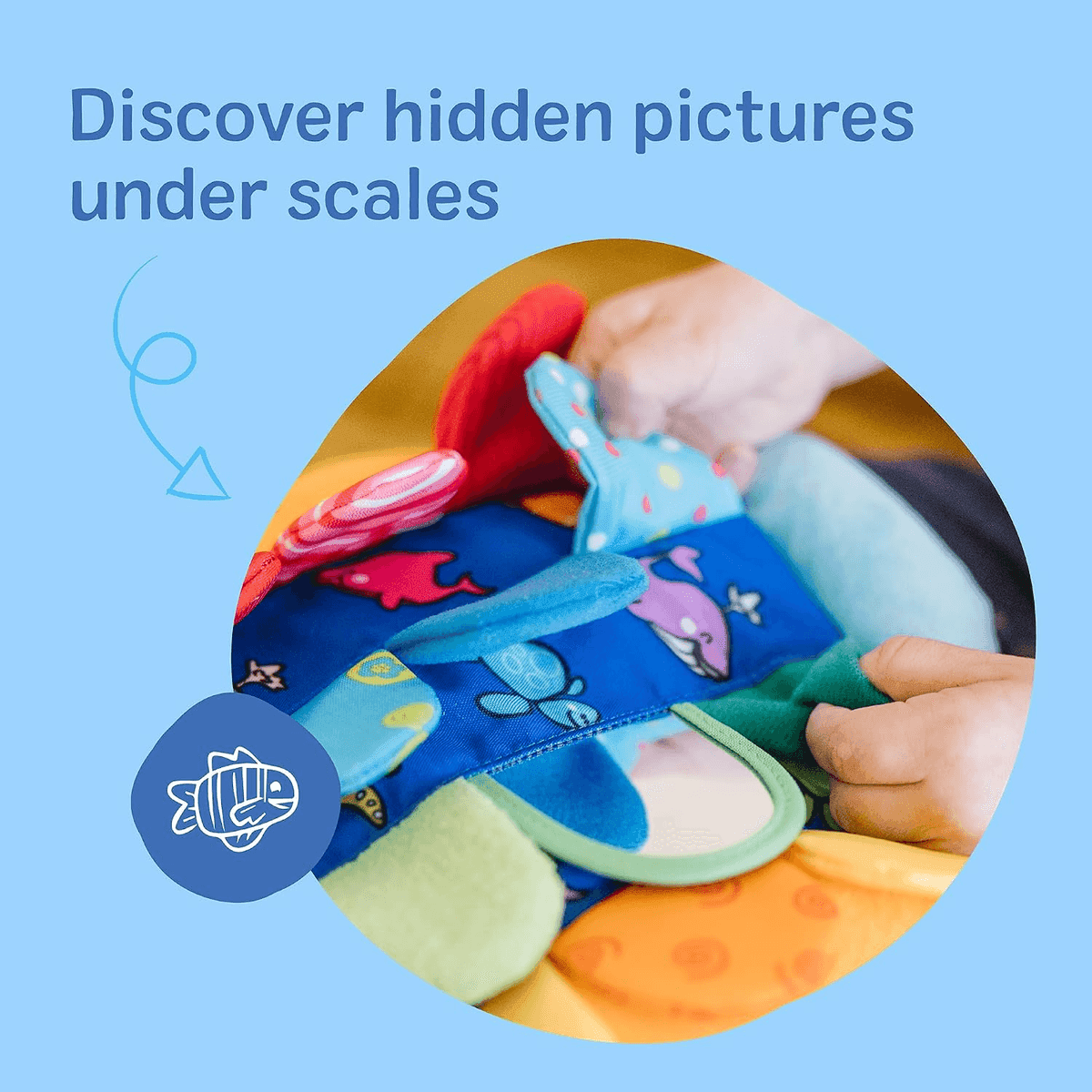 Melissa & Doug K's Kids Flip Fish Sensory Baby Toy image 3