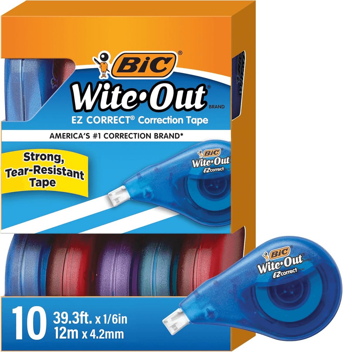 BIC Wite-Out EZ Correct Correction Tape, 10-Count
