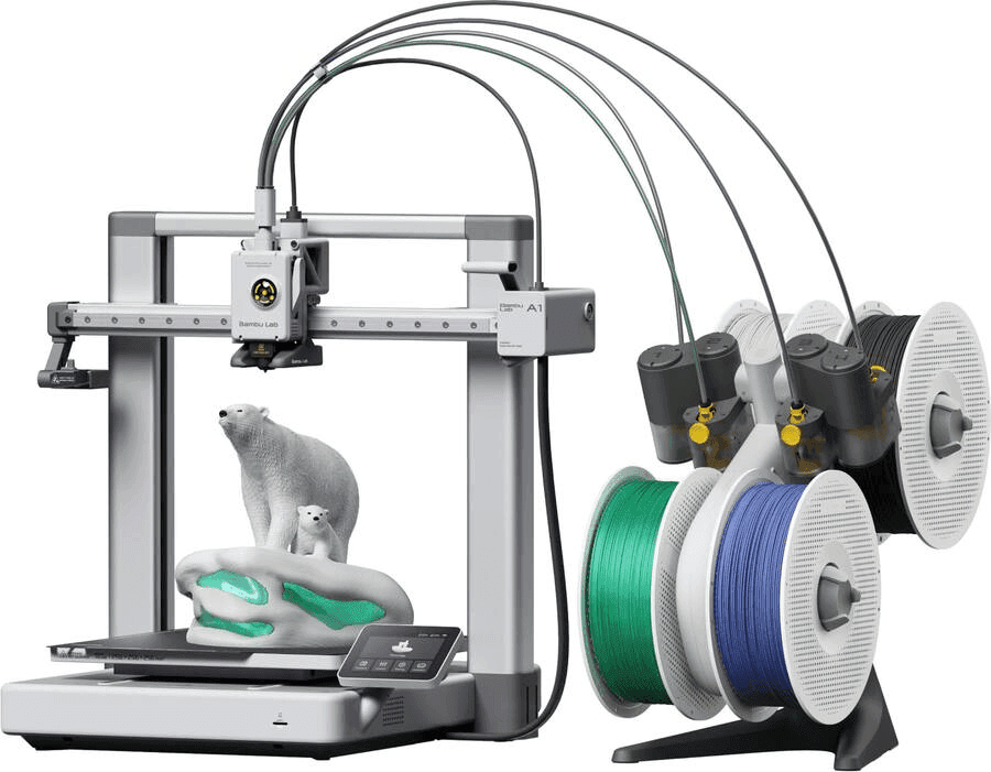 Bambu Lab A1 Combo 3D Printer - Silver