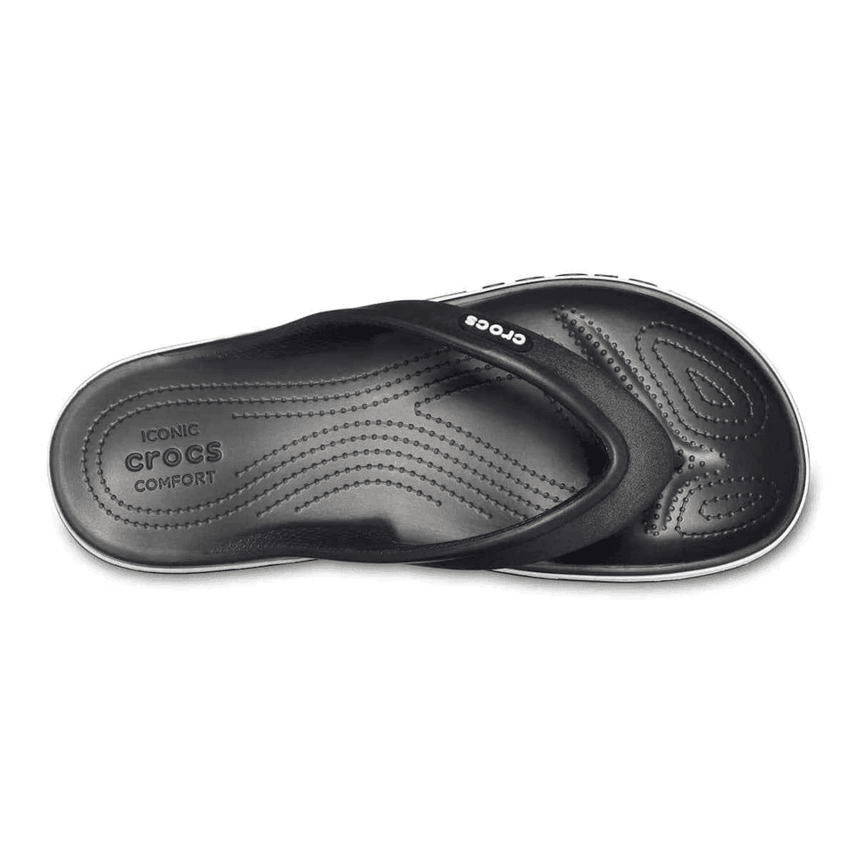 Crocs Bayaband Flip-Flop Sandals - Black/White, M11 image 3