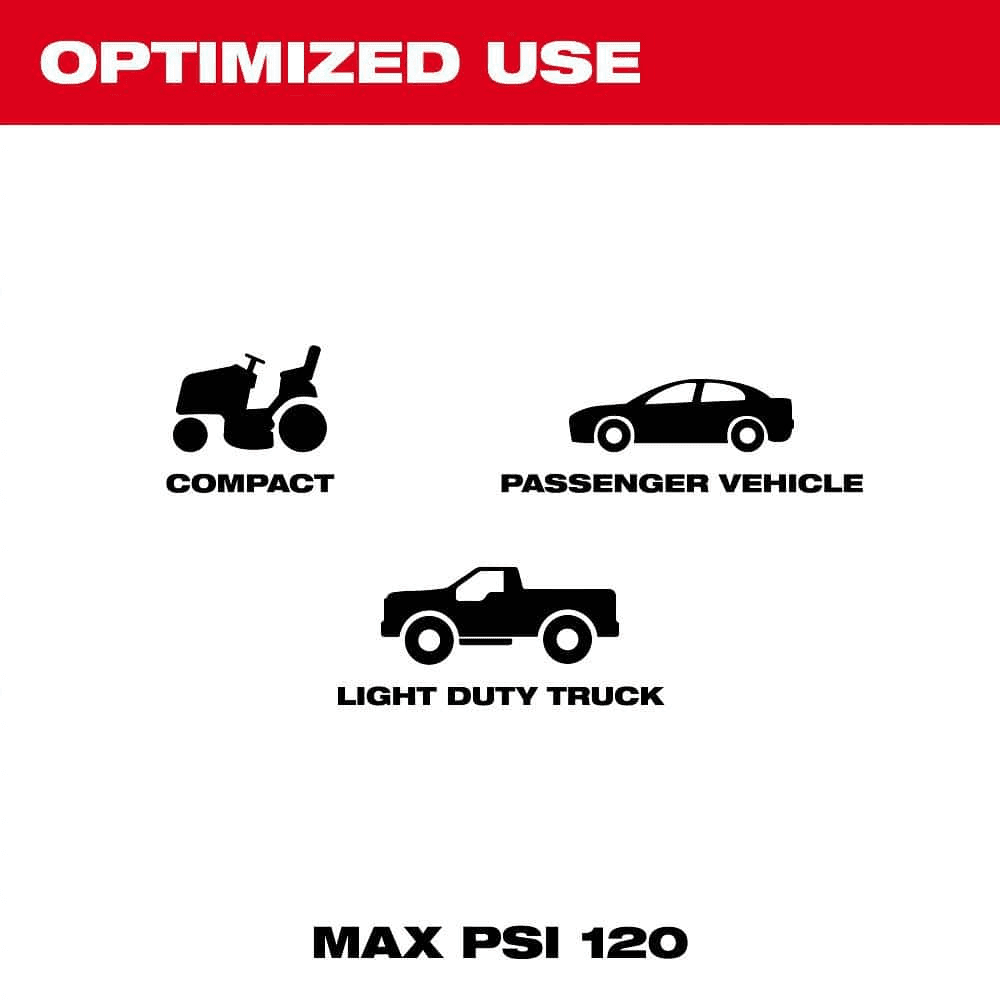 Milwaukee M12 12V Cordless Portable Inflator Kit with 4.0Ah Battery and Charger image 2