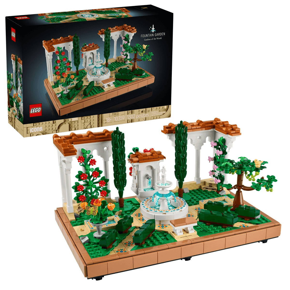 LEGO Icons Fountain Garden Building Set 10359